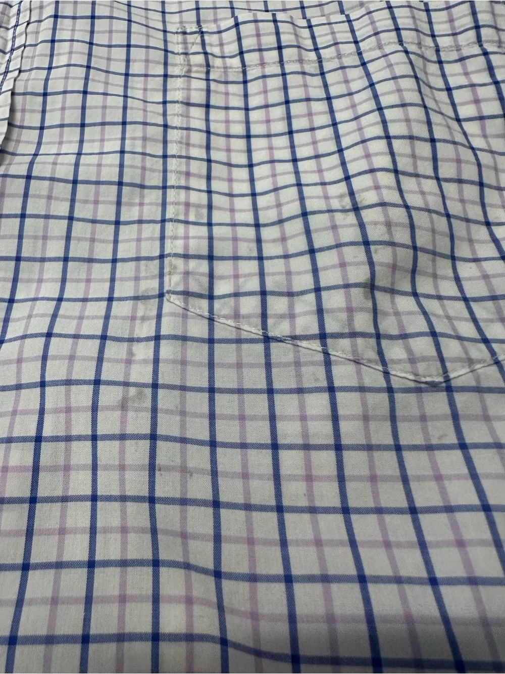 J. Crew Men’s Light Blue and White Windowpane Dress Shirt